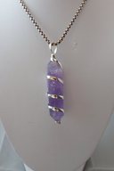 </br></br></br>
Amethyst Silber 
gefasst Doppelender</br>
4,5cm</br>
Art.Nr.AS003</br></br>
€   19,20
